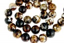 Margele agate crab fire, rotund, 12mm