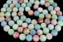 Margele morganit natural, multicolor, grad A, rotund, 10mm