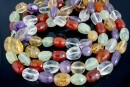 Margele multistone, tub neregulat fatetat, 12-14mm