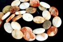 Margele agate naturale Morocco, oval plat, 25x18mm