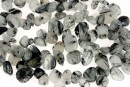 Margele cuart turmalinat, neregulat 11-18mm