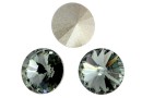 Swarovski, rivoli, black diamond, 12mm - x2