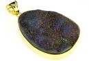 Pandantiv, druzy quart, 40x30mm - x1