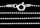 Chain, 925 silver, faceted balls, 50cm - x1