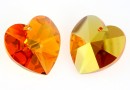 Swarovski, pandantiv inima, topaz AB, 10mm - x2