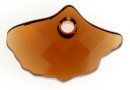 Swarovski, pandantiv ginko, smoked topaz, 20mm - x1