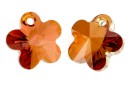 Swarovski, pandantiv floare, crystal copper, 14mm - x1