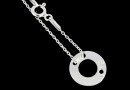 Link, disk, love+chain, 925 silver, 11.5mm - x1
