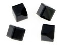 Swarovski, cube cabochon, jet, 4mm - x1