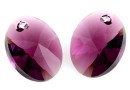 Swarovski, pandantiv oval, amethyst, 10mm - x1