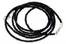 Black tourmaline, natural stone, faceted rondelle, 2.8mm