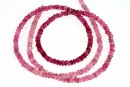 Pink tourmaline, natural stone, faceted rondelle, 3.3mm