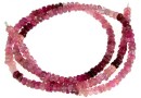 Pink tourmaline, natural stone, faceted rondelle, 3.7mm