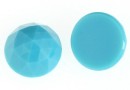 Swarovski, cabochon rose cut, turquoise, 12mm - x1