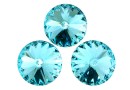 Swarovski, rivoli, light turquoise, 8mm - x2