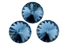 Swarovski, rivoli, denim blue, 14mm - x1