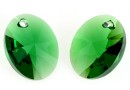 Swarovski, pandantiv oval, dark moss green, 12mm - x1