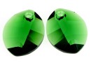 Swarovski, pandantiv frunza, dark moss green, 14mm - x1