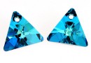 Swarovski, pandantiv triunghi, bermuda blue, 12mm - x1