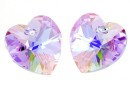 Swarovski, pandantiv inima, violet aurore boreale, 10mm - x2