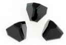 Swarovski, cabochon pyramid, jet, 6mm - x1