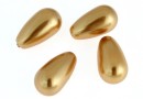 Perle Swarovski picatura, bright gold, 15x8mm - x2