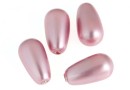 Swarovski drop pearls, powder rose, 11.5x6mm - x2