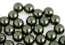 Perle Swarovski cu un orificiu, dark green, 8mm - x2