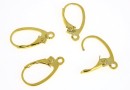 Earring findings, gold-plated 925 silver, click, system, 18mm- x1pair