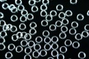 Hard wire jump rings, 925 silver, 4.8x1mm - x10