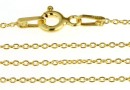 Chain, jump rings, oval, gold-plated 925 silver, 55cm - x1