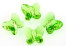 Swarovski, margele fluture, peridot, 10mm - x2