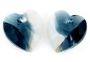 Swarovski, pandantiv inima, crystal montana blend, 14mm - x2
