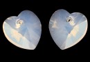 Swarovski, pandantiv inima, white opal, 10mm - x2