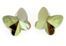 Swarovski, margele fluture, iridescent green, 10mm - x2