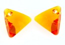 Swarovski, pandantiv triunghi, tangerine, 12mm - x1