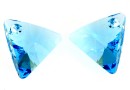 Swarovski, pandantiv triunghi, aquamarine, 12mm - x1