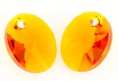 Swarovski, pandantiv oval, tangerine, 12mm - x2