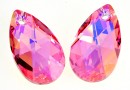 Swarovski, pandantiv picatura, light rose AB, 16mm - x1