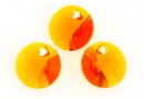 Swarovski, pandantiv rivoli, tangerine, 8mm - x4