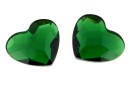 Swarovski, cabochon inima, dark moss green, 10mm - x1