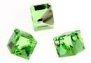 Swarovski, cabochon cub, peridot comet argent, 8mm - x1