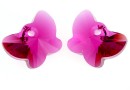 Swarovski, pandantiv fluture, fuchsia, 18mm - x1