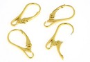 Tortite cercei argint 925 placat cu aur, sistem click, 19mm- x1per