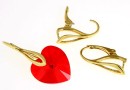 Earring findings, gold-plated 925 silver- x1pair.