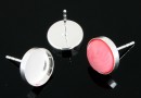 Tortite cercei cu baza pentru cabochon de 10mm, argint 925 - x1per