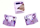 Swarovski, cube cabochon, violet comet argent, 8mm - x1