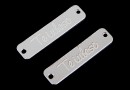 Link gravat din argint 925, Te iubesc, 19x5mm - x1