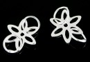 Link, flower, 925 silver, 10mm - x1
