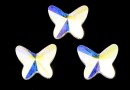 Swarovski, butterfly cabochon, aurora borealis, 12mm - x1